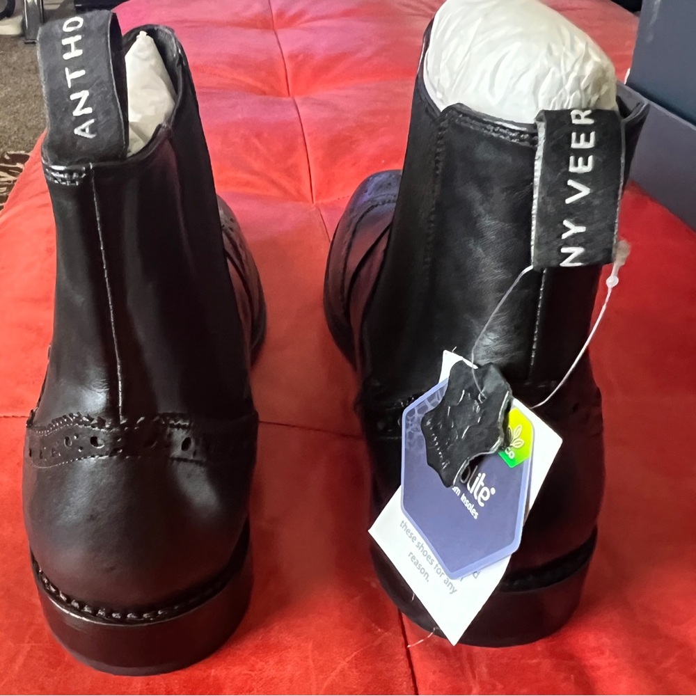 Anthony Veer Classic Black Leather Men's Chelsea boots size 11 - Picture 2 of 8